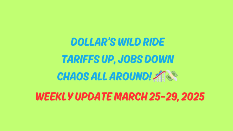 Dollar crashing on rollercoaster with tariffs and jobs data in 2025